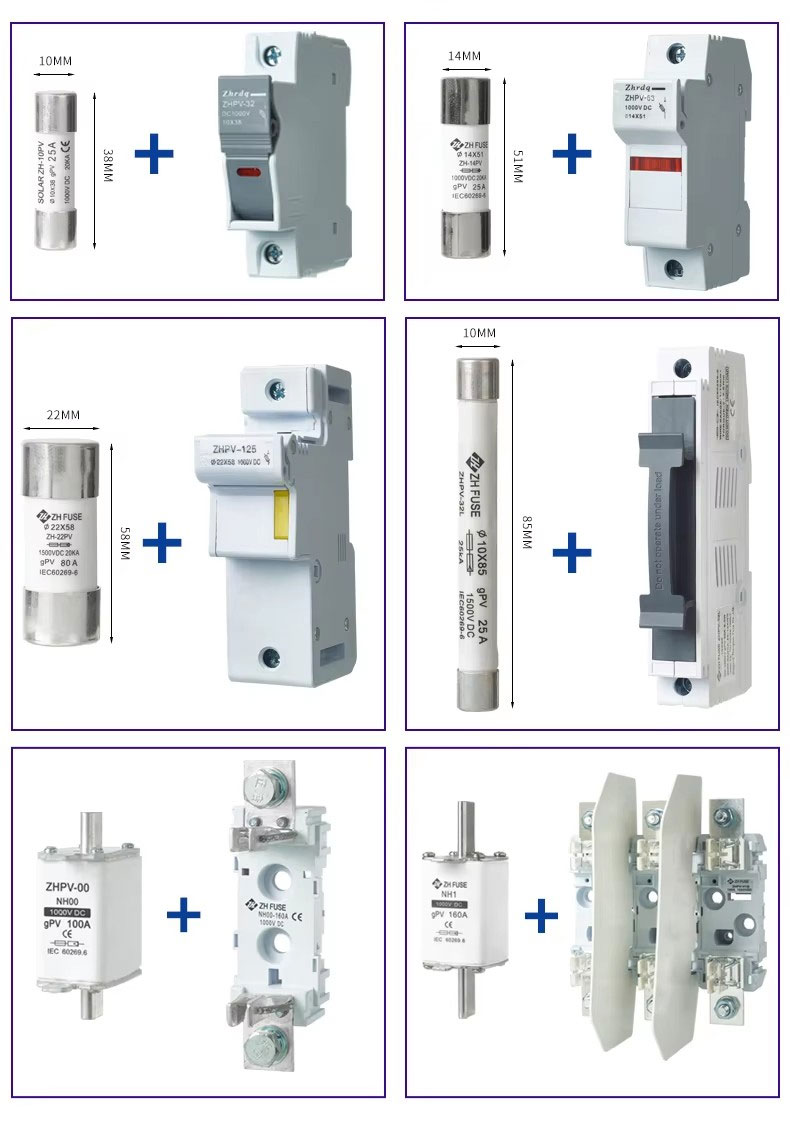 1000V 250A DC Fuse Holder Photovoltaic Base