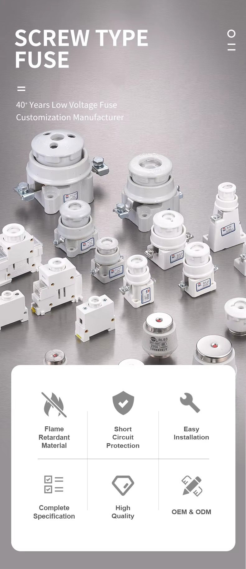 500V 50-63A Screw Type Fuse