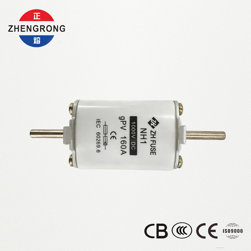 PV DC ヒューズ NH1 160A 1000V |太陽電池アレイ用に CE および IEC 60269.6 を承認